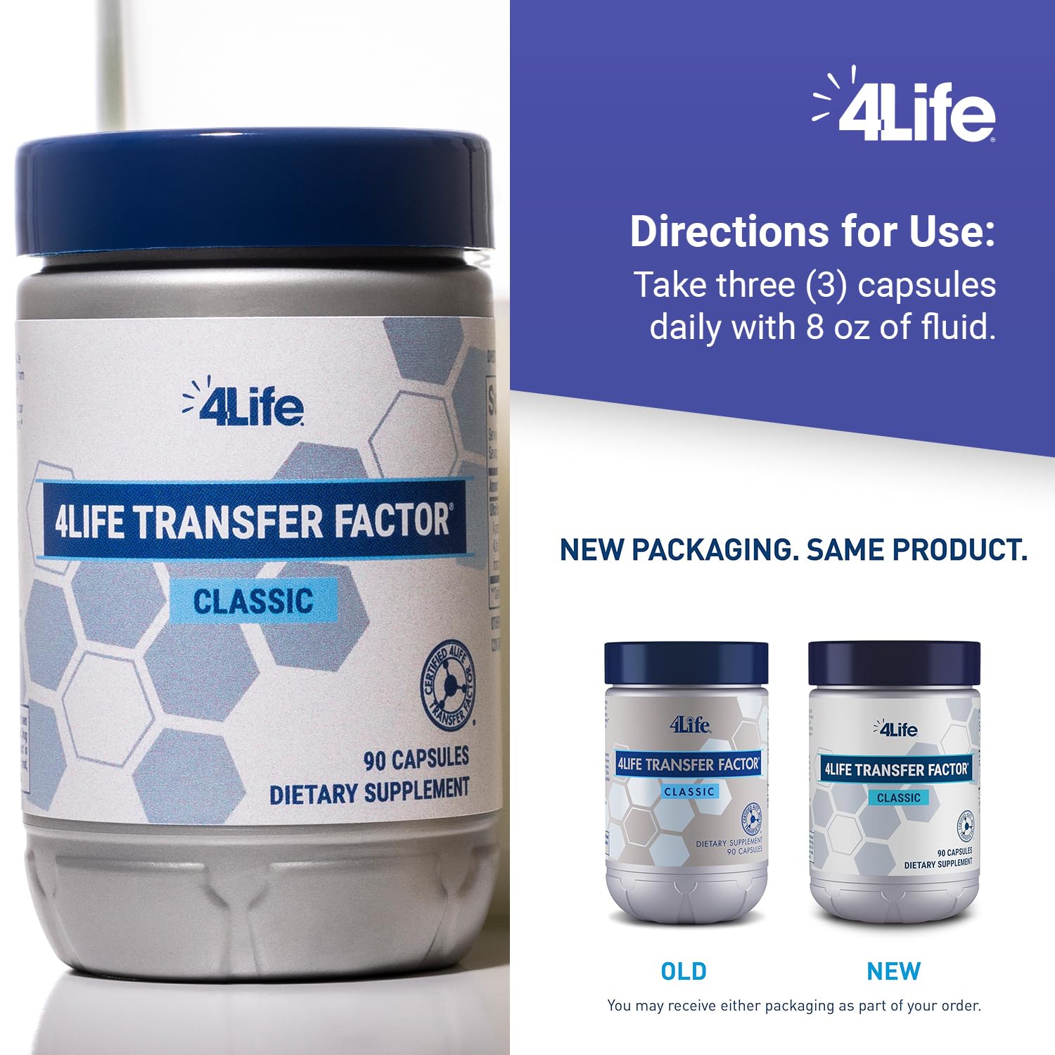 4Life Transfer Factor Classic Immune Support with Colostrum, 90 Capsules