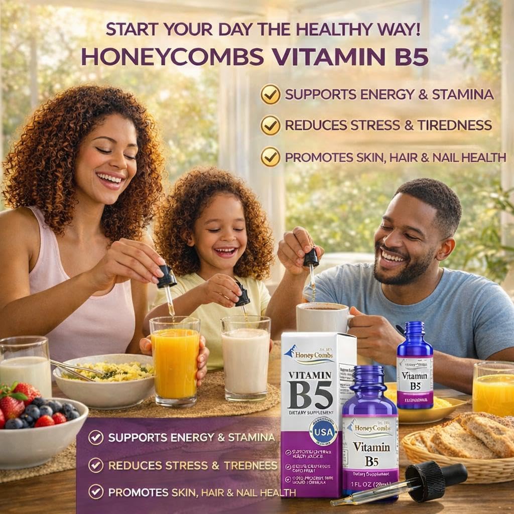 Vitamin B5 Liquid Drops Pantothenic Acid, 1oz