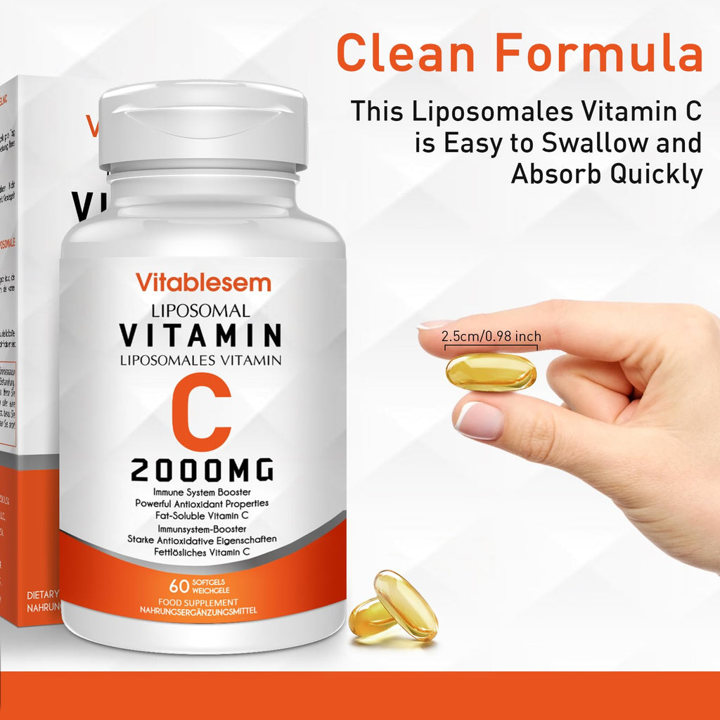 Liposomal Vitamin C Capsules 2000mg, 2 Pack