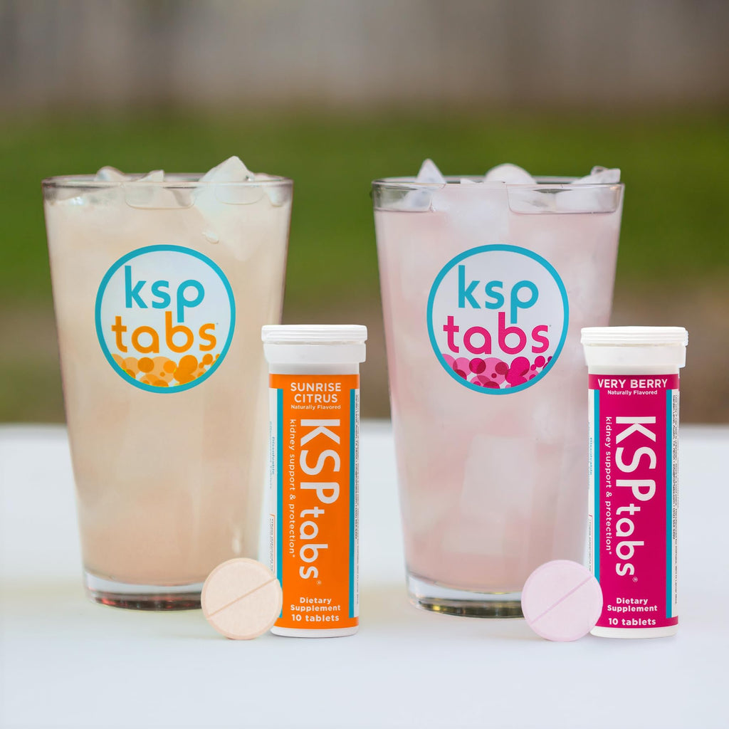 KSPtabs Very Berry All Natural Hydration & Kidney Health Supplement to Combat Calcium Oxalate Crystal Formation, 3 Pack