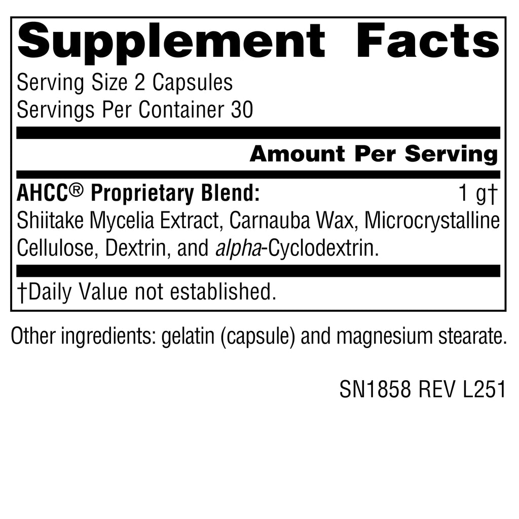 Source Naturals AHCC Increases Natural Killer Cell Activity* 500mg - 60 Capsules