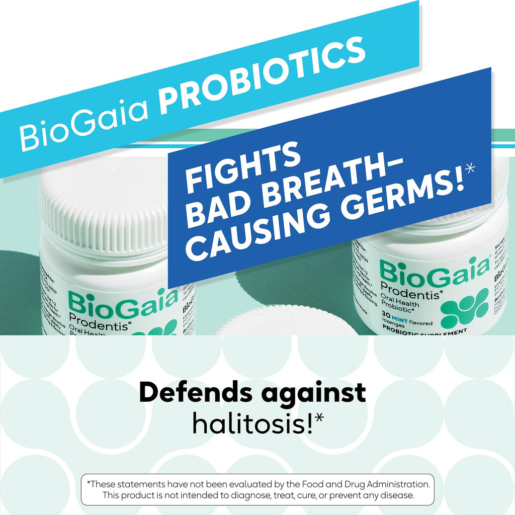 BioGaia Prodentis 3-Pack | Dental Probiotic Lozenges | Promote Healthy Gums & Teeth | Defend Against Dental Problems | Replenish Oral Microbiome | Improve Oral Health | Mint Flavor | 90 Day Supply