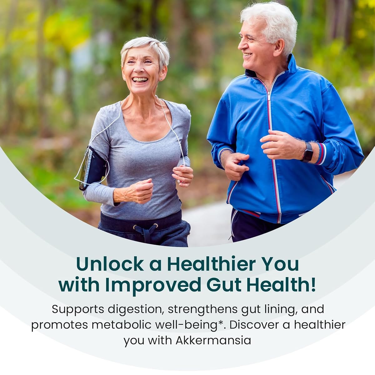 UpNourish Probiotics for GLP-1 Support, 5 Billion TFU Akkermansia Muciniphila for Digestive Health, Leaky Gut, Immunity and Metabolic Health, Prebiotics and Probiotics for Women and Men, 60 Capsules