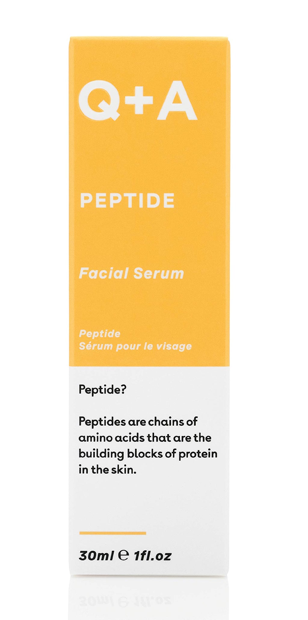 Q+A Peptide Facial Serum - Anti-Ageing Peptide Face Serum for Revitalised, Youthful Skin, Water-Based Fast Absorption – Contains Pure Peptide, Magnesium PCA, and Hyaluronic Acid for Hydration, 30ml