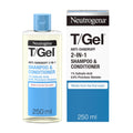 Neutrogena T/Gel 2 in 1 Anti-Dandruff Shampoo and Conditioner (1x 250ml), Shampoo and Conditioner to Help Fight Dandruff From First Wash, Haircare for Soft, Shiny Healthy-Looking Hair and Scalp