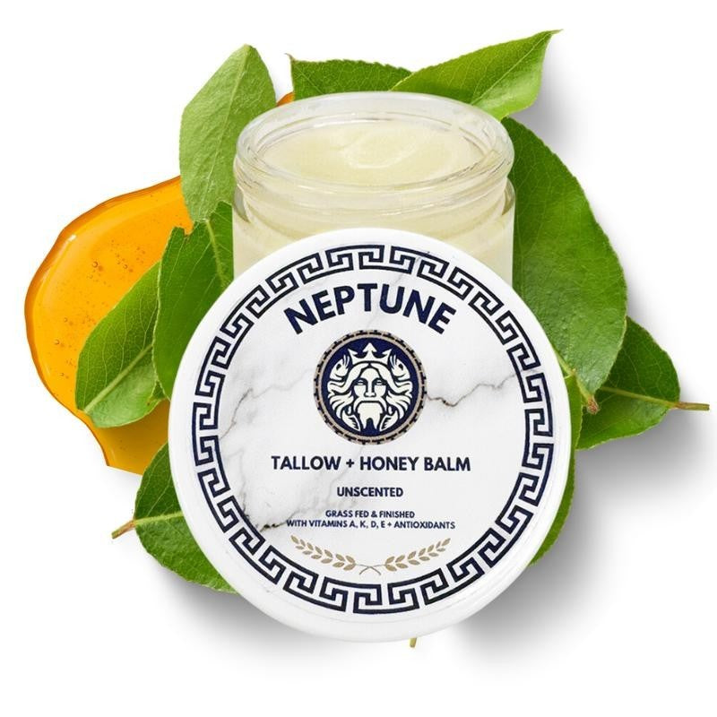 Neptune Tallow & Honey Anti-Aging Balm - with Manuka Honey, Grass Fed/Finished W
