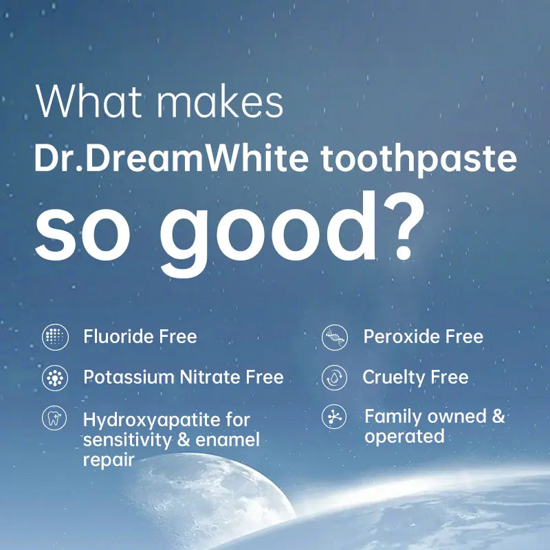 Dr.Dreamwhite Mesoporous 99%Hydroxyapatite Nhap Toothpaste Oral Care | Ultra Whitening & Enamel Reparing | Freshens Breath | Fights Plaque | Non Fluoride | Cucumber Melon & White Tea Flavor | 5.29Oz | 4 Tubes Pack