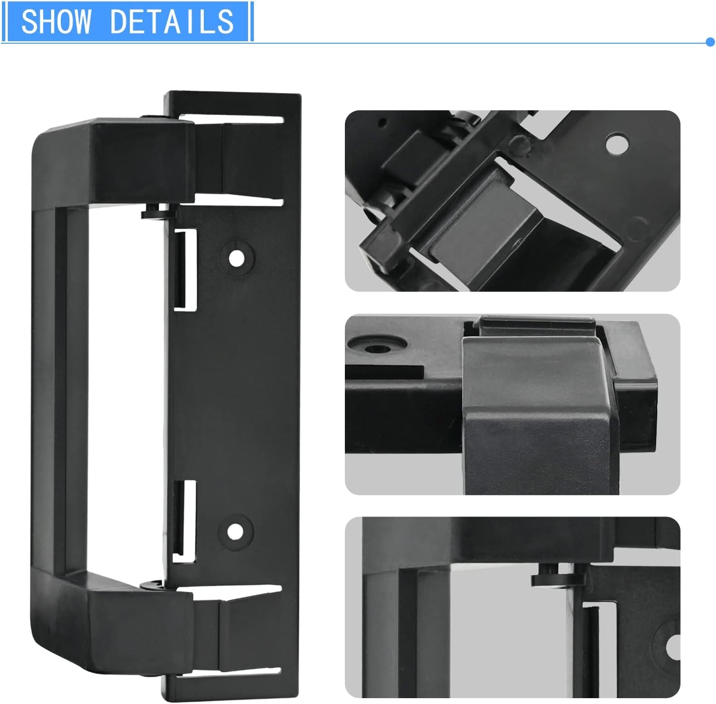 1 Pack 3316882900 RV Refrigerator Door Handle Holder Grip Black Hardware, Compatible with 3316882.900 S,Std Dr Handle Combo-6/8 Amii DM2672, DM2682, DM2872, DM2882 with Airing Cards