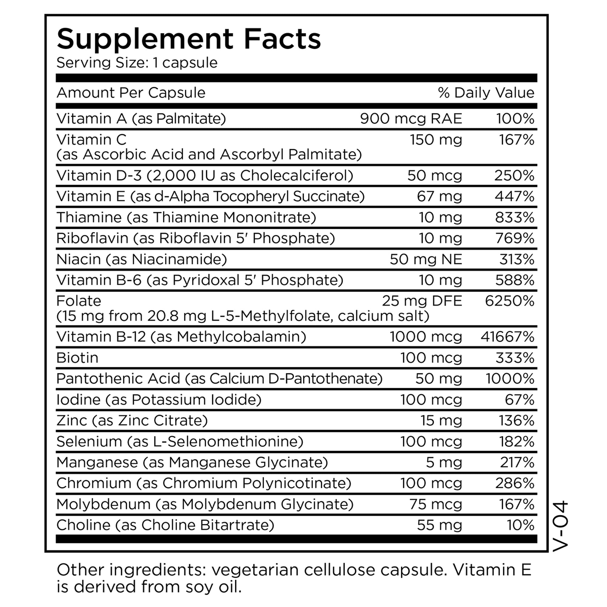 MethylPro Multivitamin + L-Methylfolate 15 mg - Supports a Healthy Mindset - Vitamins A, C, D3, E & More - Active Folate for Methylation Support & Biochemical Reactions - 30 Servings - 30 Capsules