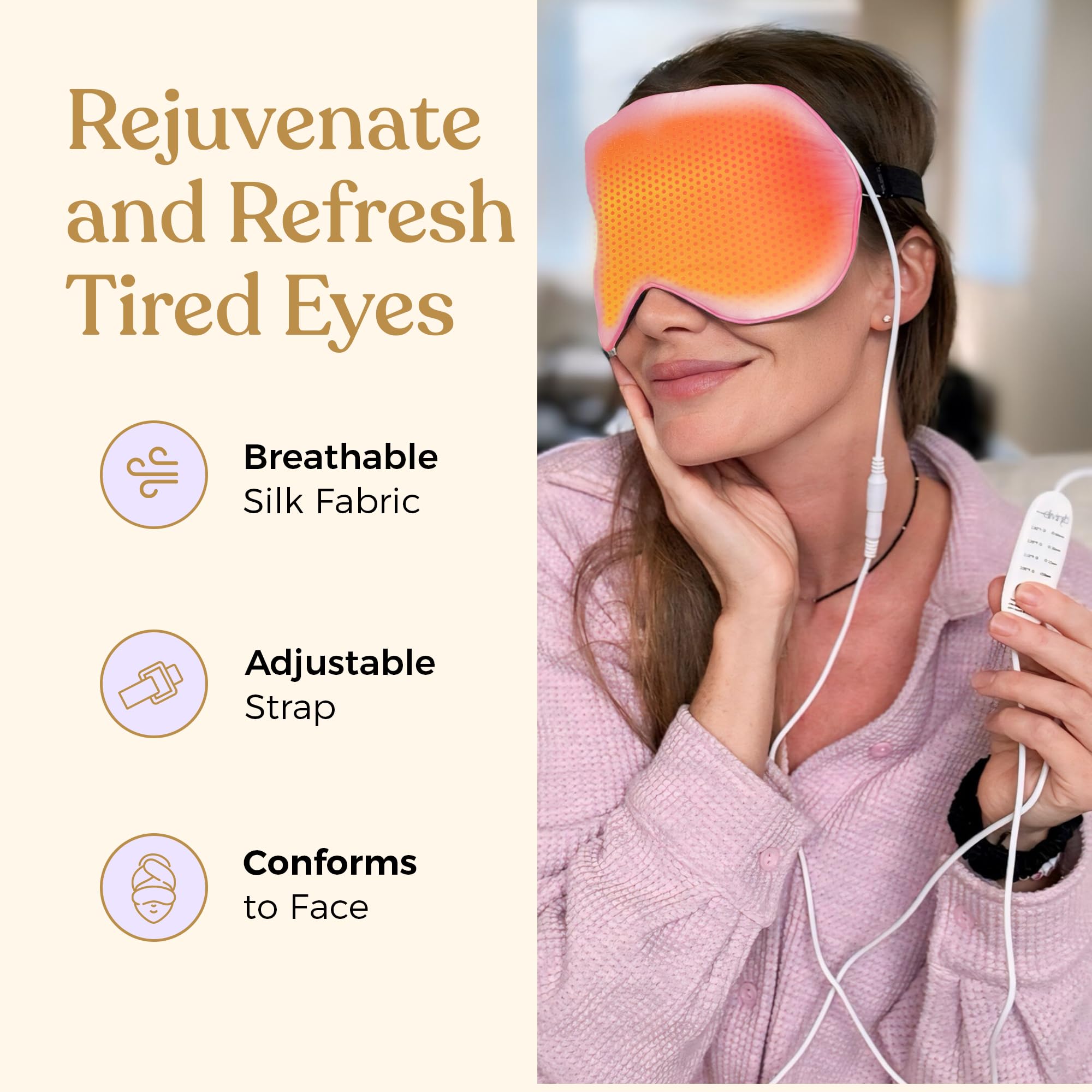 DiviniTi Heated Eye Mask - Moist Heat Warming Compress for Dry Eye Relief & Stye Treatment