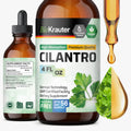 BIO KRAUTER® Cilantro for Detox Cleanse - Vegan Antioxidant Supplement, Natural Cilantro Tincture 650 mg per Serving - Liquid Coriander Leaf Supplement, Alcohol & Sugar Free, 4 Fl.Oz 56-Day Supply