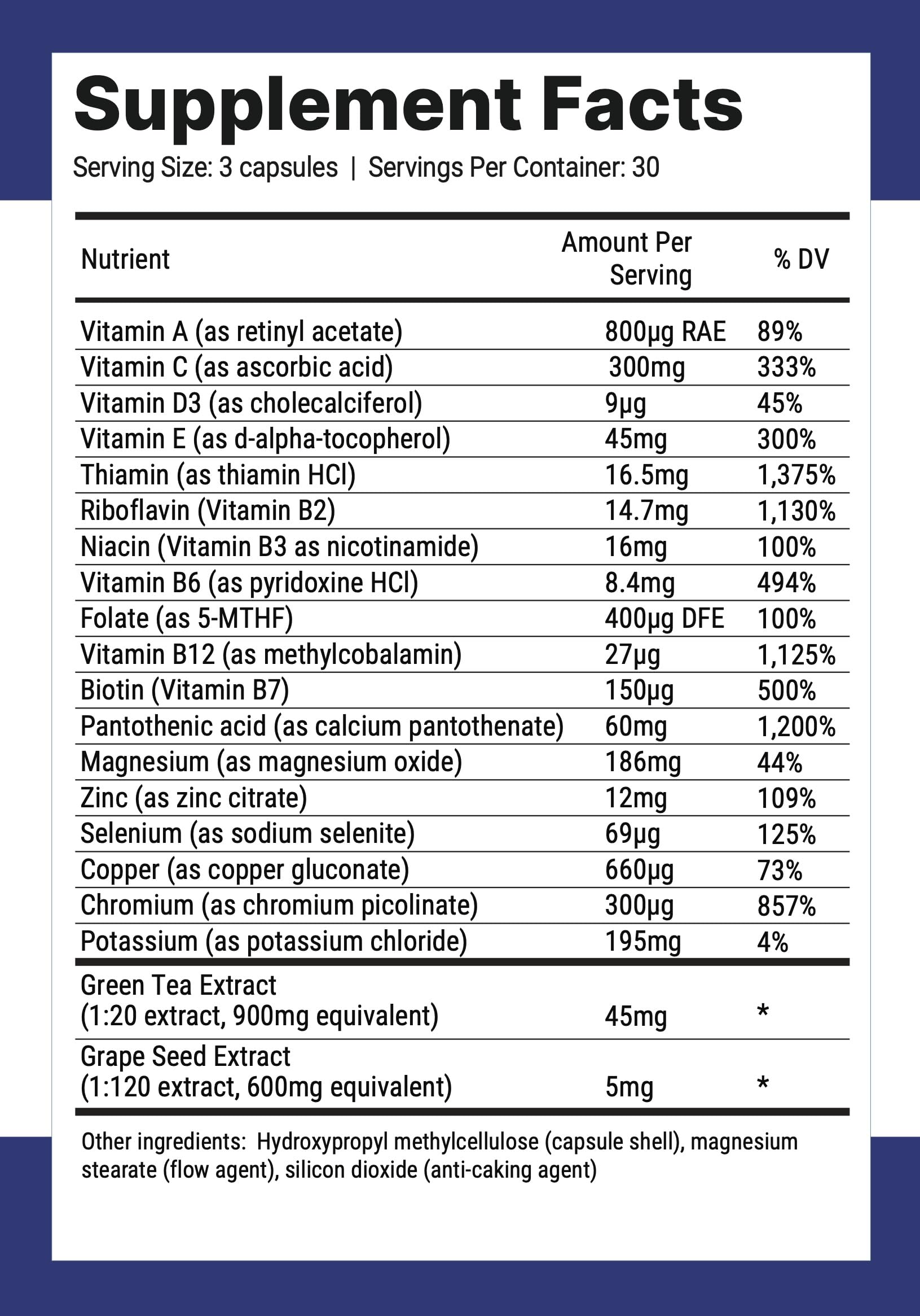 Nutri-Align Multivit | 90 Multivitamin Capsules for Keto | 20 Essential Vitamins and Minerals with Green Tea Extract and Chromium | Low Carb Keto Support Multi Vitamin | Sugar Free and Zero Carb