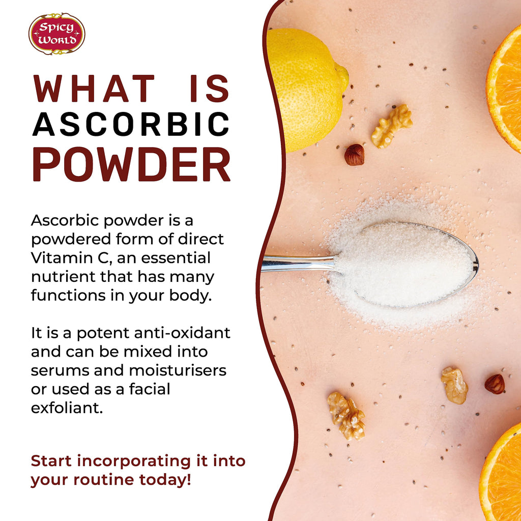 Spicy World Ascorbic Acid Vitamin C Powder 5 LB - Pure VIT C Powder, USP Bulk