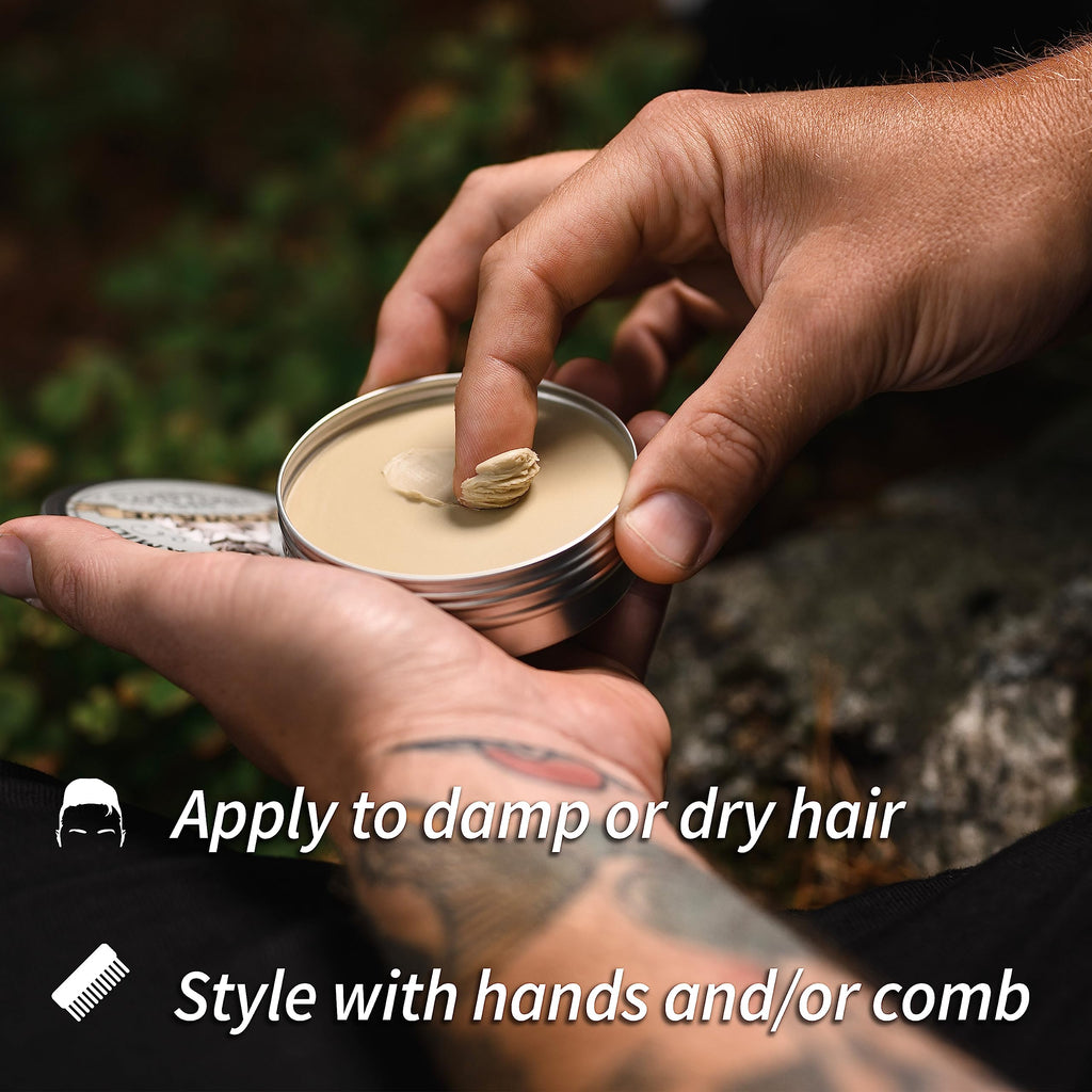 Matte Hair Pomade for Men – Medium Hold Water Based Mens Hair Styling Pomade Contains Volumising Kaolin Clay + Bentonite Clay – Non Greasy Texturising Matt Pomade for Effective Frizz Control 100 ml