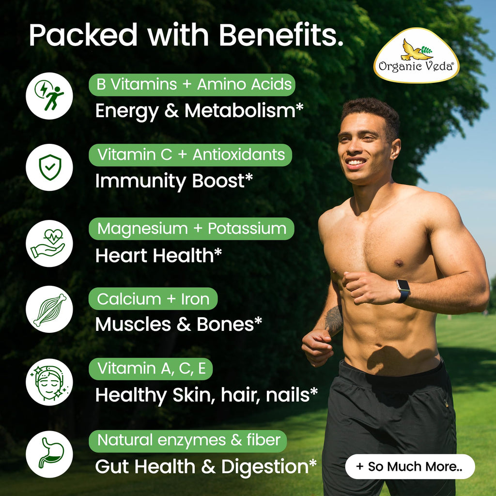 Organic Veda Moringa Capsule 1000mg, 6 Months Supply - True Green Pure Organic Moringa Leaf Superfood - Vitamins & Antioxidants Rich Powder, Energy, Digestion, Brain & Skin Health - 360 Vegan Capsule