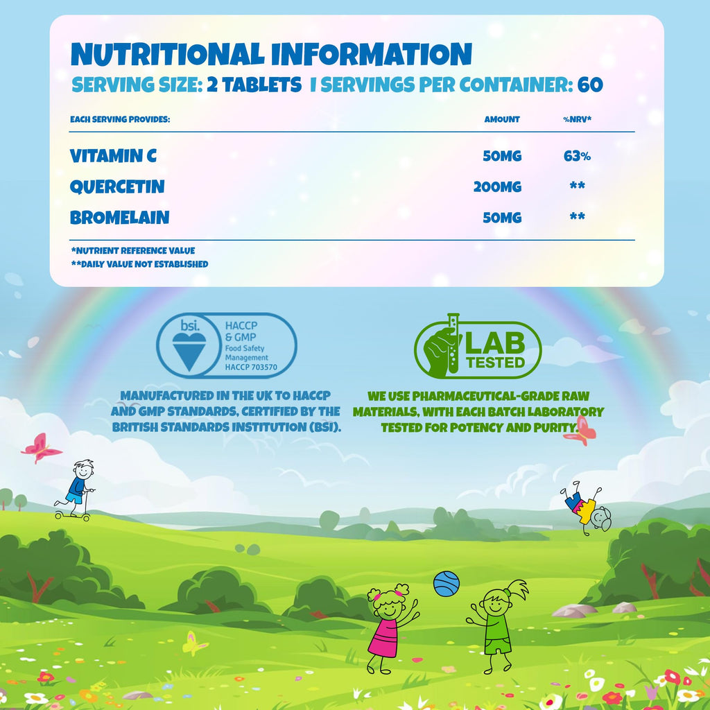 Kids Quercetin with Bromelain, 60 Chewable Tablets, Immune Balance Support