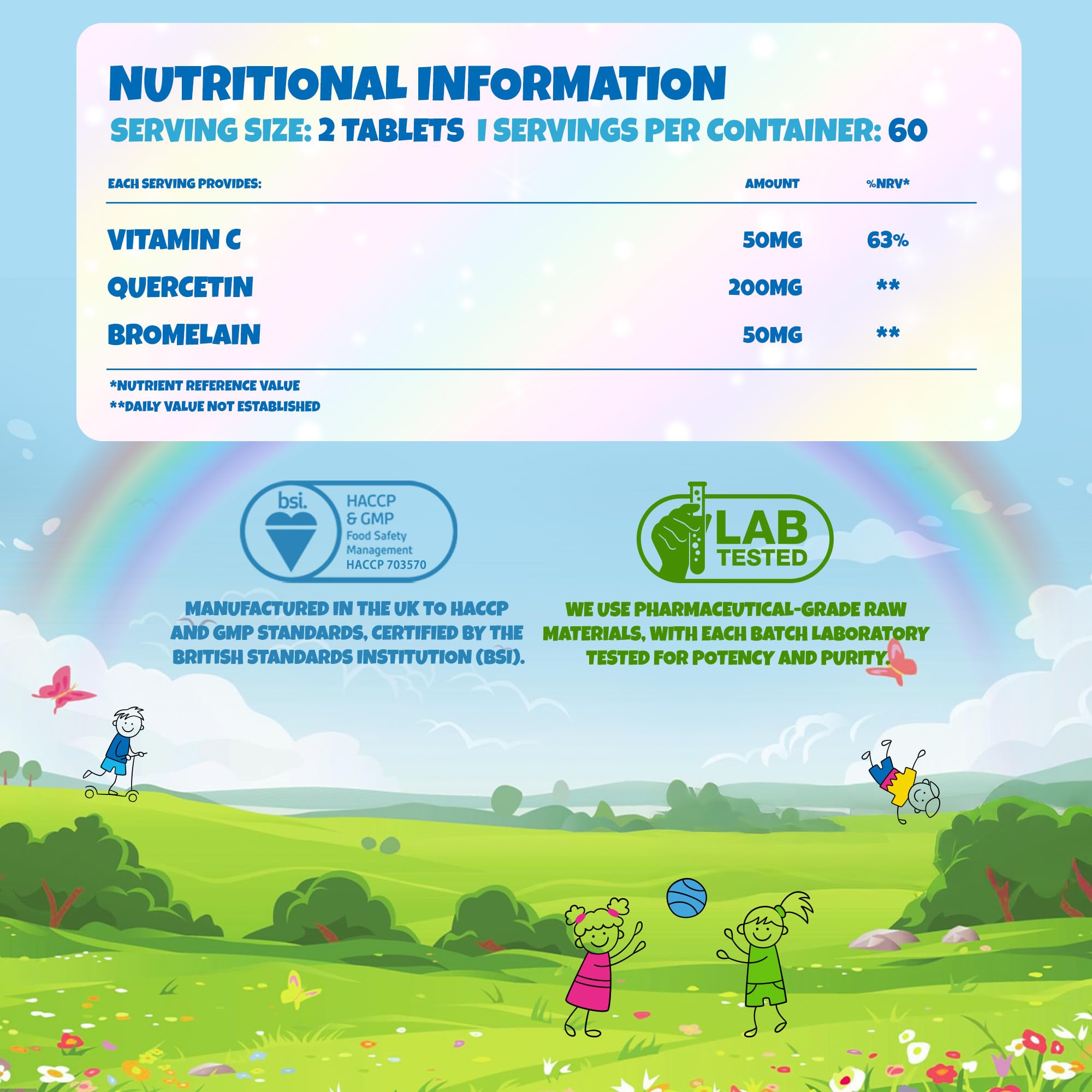 Kids Quercetin with Bromelain, 60 Chewable Tablets, Immune Balance Support