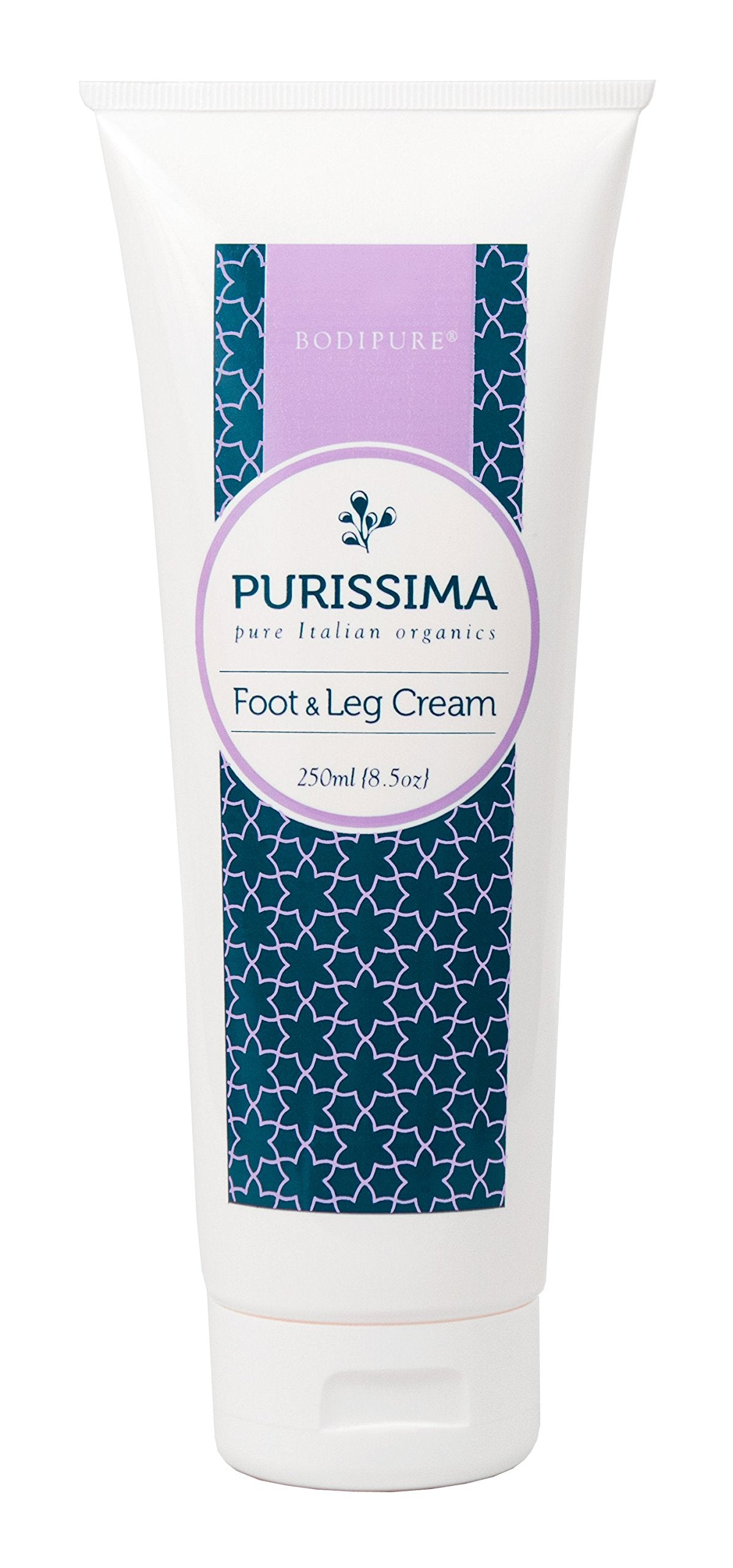 Bodipure Purissima Organic Foot and Leg Cream - Made with Natural Ingredients - Rejuvenating Treatment for Dry, Cracked, and Callused Feet - Refreshing, and Stimulating - Made in Italy, 8.5 Ounce