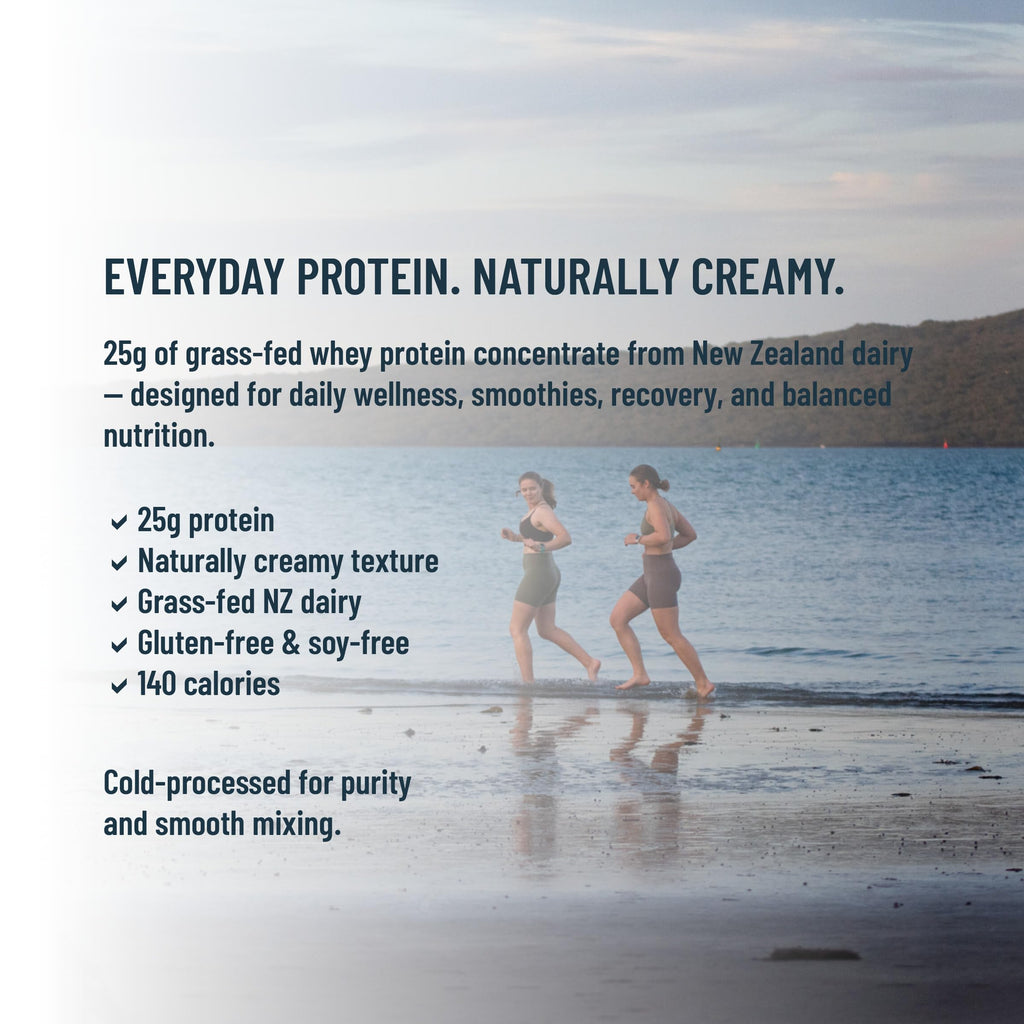 TAHA Vanilla Whey Protein Concentrate, 25g Protein, Grass-Fed, 2lb