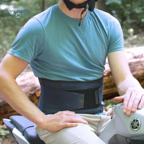 AVESTON Kidney Belt Back Support Brace for Motorcycle Riding Motocross for Men/Women X-Large size fits Circumference 41 – 48 inch around belly