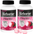 Airborne 1000mg Vitamin C + Zinc Immune Support Supplement Chewable Tablets Powerful Antioxidants Vitamins A C & E, 116 Chewable Tablets, Very Berry Flavor (2 Pack)