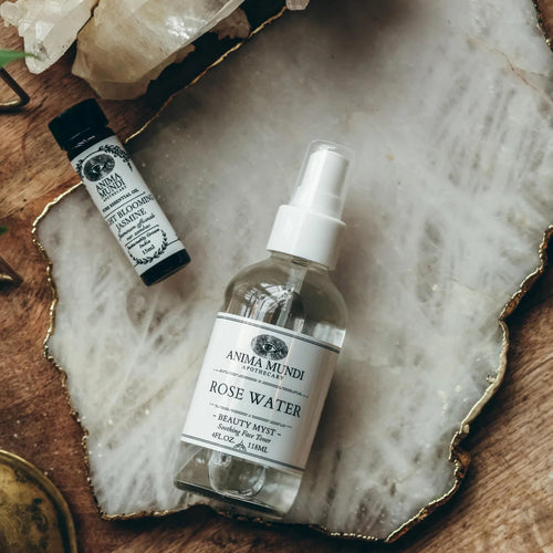 Anima Mundi Apothecary Soothing Rose Water Face Toner - Beauty Myst Facial Spray Helps Reduce Redness, Calm Skin, & Slow Signs of Aging - Made with Rose Distillate & Hints of Citrus (4 oz/118 ml)