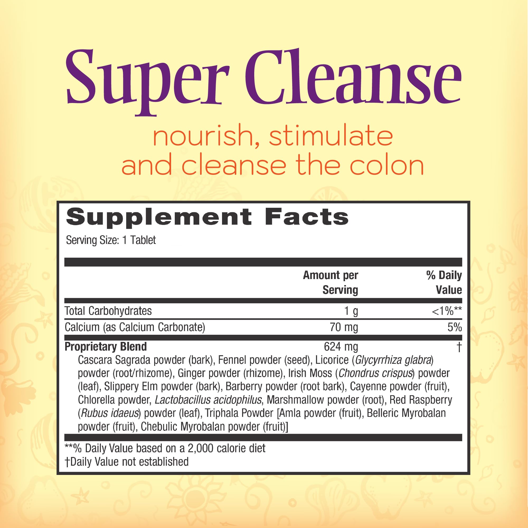 Nature’s Secret Super Cleanse - Extra Strength Colon Cleanse with 14 Herbs & Probiotic Support - Promotes Gut Health Detox Cleanse & Digestive Support Gentle Elimination Formula - 100 Tablets (3 Pack)
