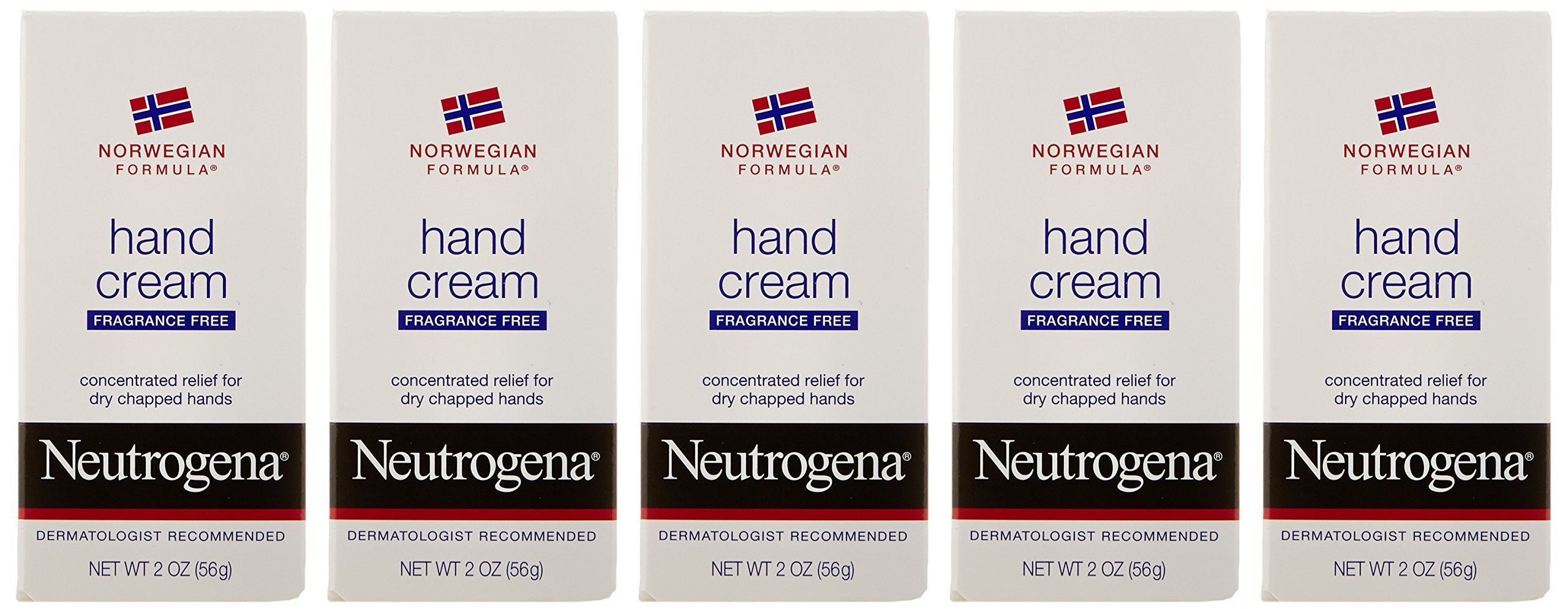 Neutrogena Hand Cream Norwegian Formula, 2 Oz (5 Pack)
