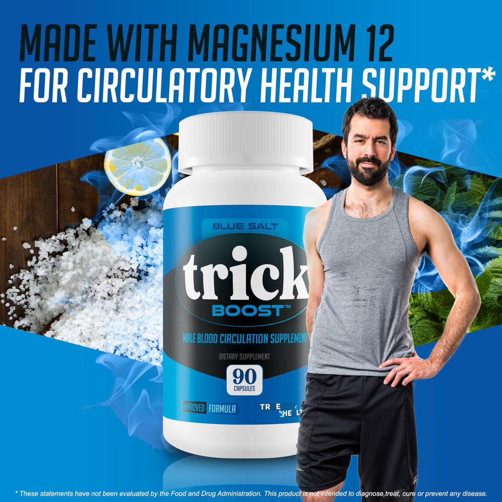 Blue Salt Trick Boost - Our Best Blood Flow Supplement - Poor Circulation Support - Better Blood Flow Care - Blood Circulation Titan Boost Dietary Supplement - Advanced Blood Flow 7 Simple Salt Trick