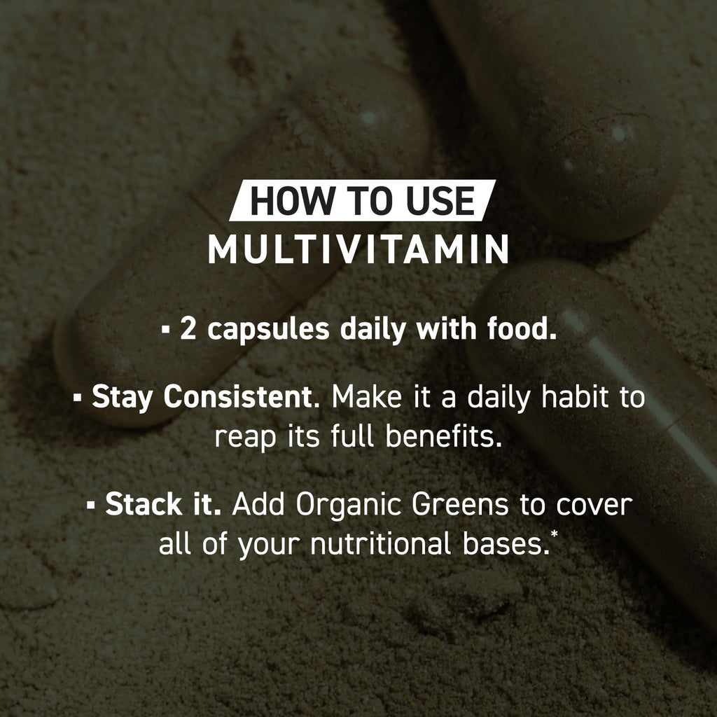 Kaged Multivitamin Capsules | Unflavored | Whole Foods Organic Fruits & Veggies | Plant Based Vegan Multivitamin | Vitamin C, D, E, B12 | Supplements for Men & Women | 30 Servings