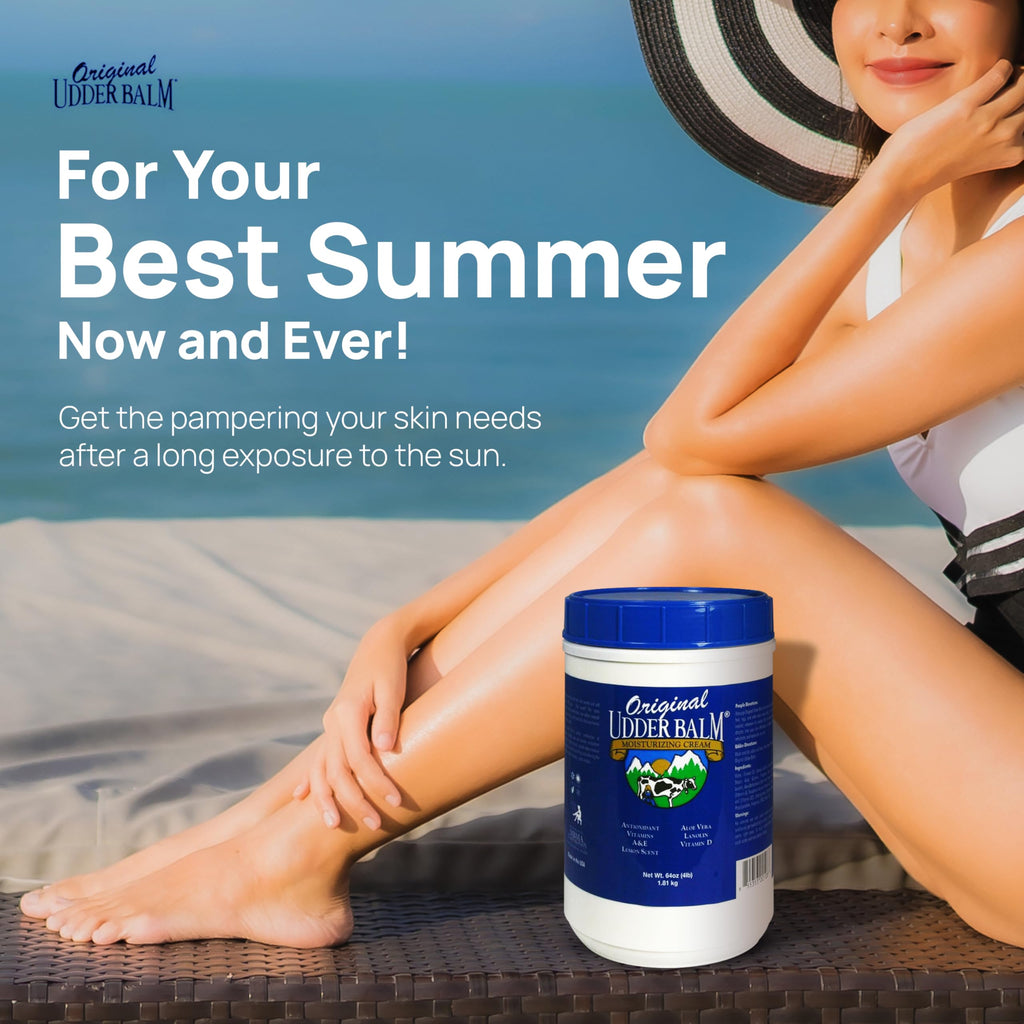 Original Udder Balm Refill Tub - Made in USA - Extra Thick Udder Cream & Hand Balm for Dry Skin, Cracked Heels, Rough Hands – Deep Moisture Heel Cream & Foot Moisturizer with Aloe Vera, 64 Fl Oz