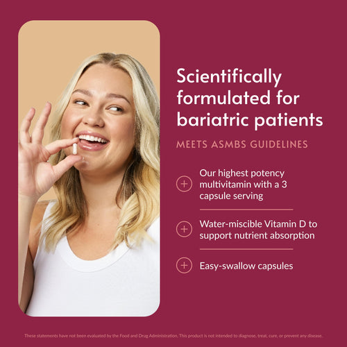Bariatric Advantage Ultra Multivitamin with Iron - Ultra Multi with Iron - Capsule Format Multivitamin - Provides Full Complex of B Vitamins - with Vitamin C, Chromium & More - 270 Capsules