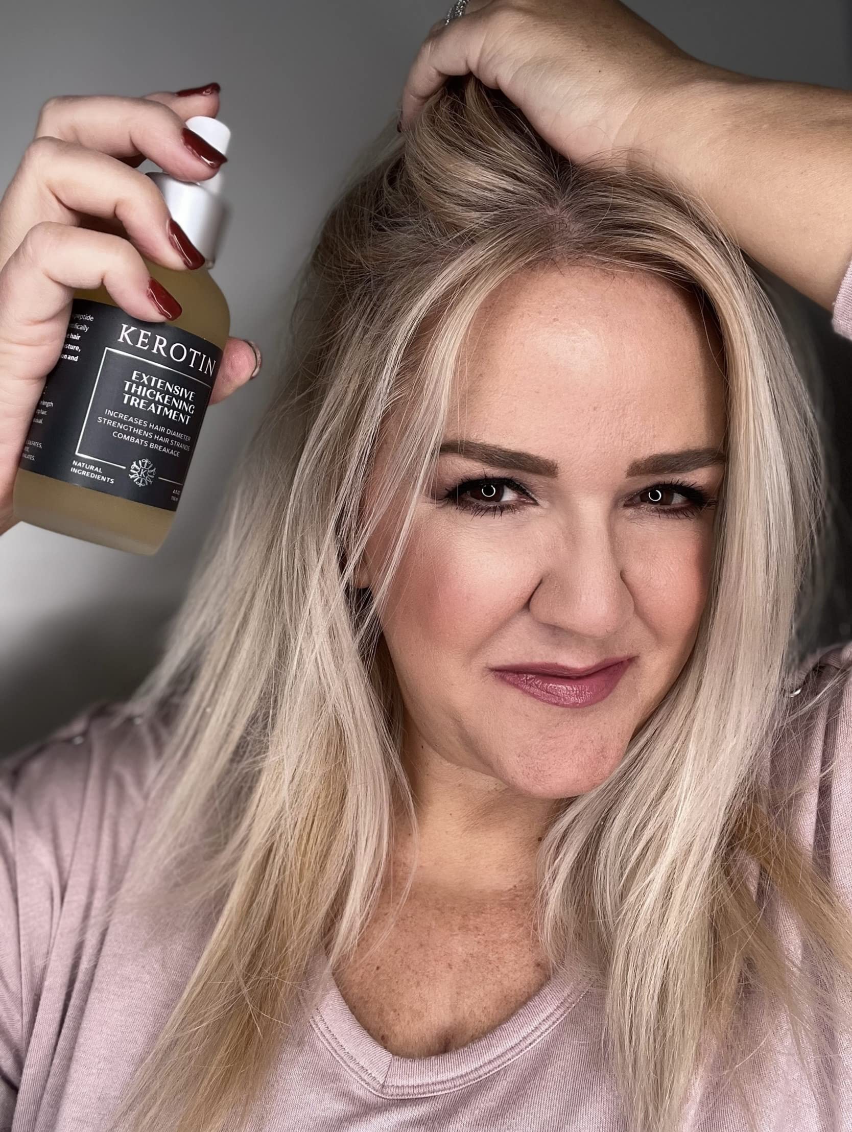 Kerotin Extensive Thickening Treatment Spray for Fine and Thin Hair - Spray I Hair Diameter Booster and Heat Protectant. All-natural, Cruelty and Alcohol-Free, Made in the USA. (1)
