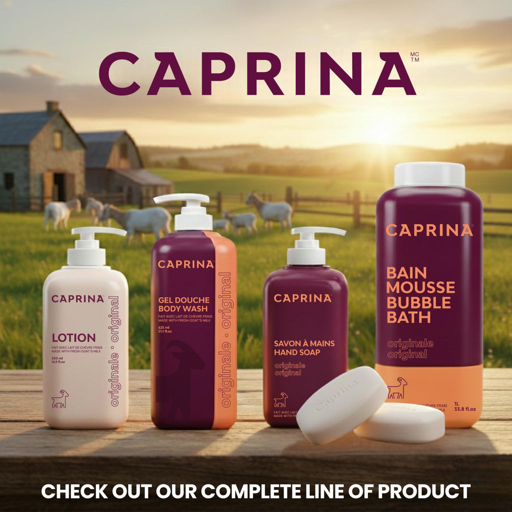 Caprina by Canus Goat Milk Soap Bar, FRAGRANCE FREE, 3.2 oz (90 g) Bars, 6-Pack, Moisturizing Daily Cleanser for Face, Hands & Body, Fresh Canadian Goat Milk