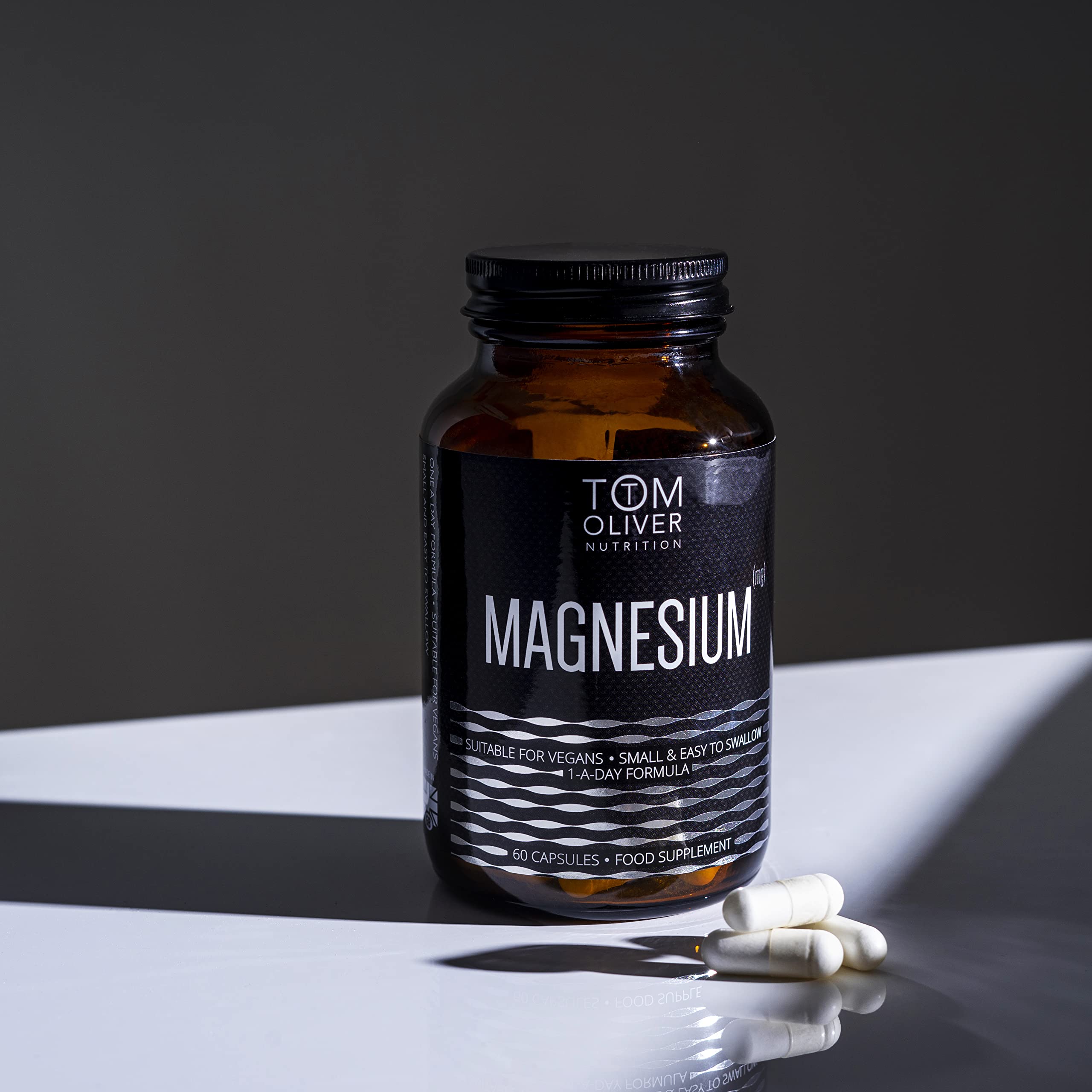 Tom Oliver Nutrition - Magnesium Taurate - 600mg per Capsule (60 Capsules) 1 a Day Formula (1)