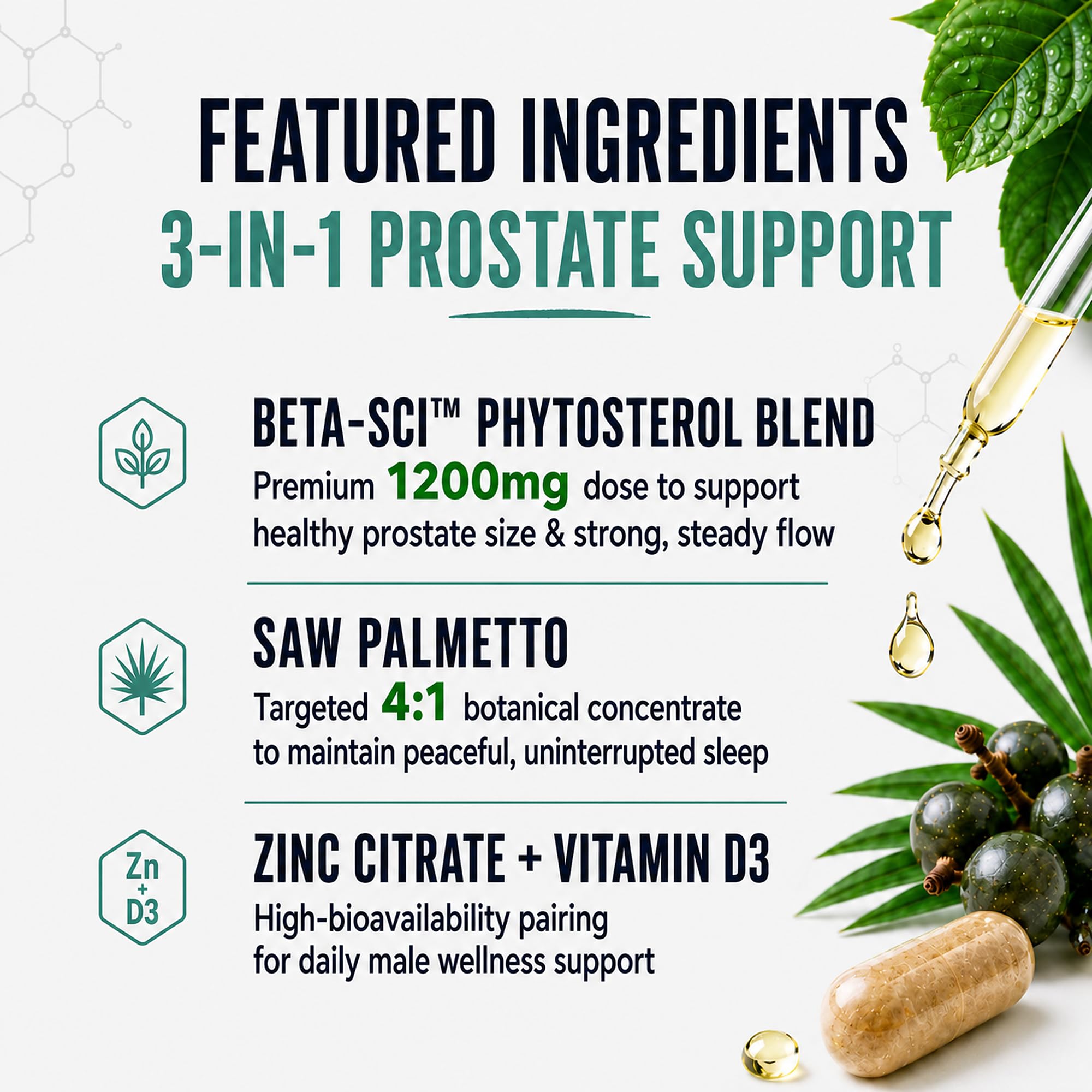Approved Science Prostarex - Advanced Prostate Supplements for Men – Prostate, Bladder & Urinary Health Support with Saw Palmetto, Beta-Sitosterol & BioPerine – 270 Capsules (3 Month Supply)