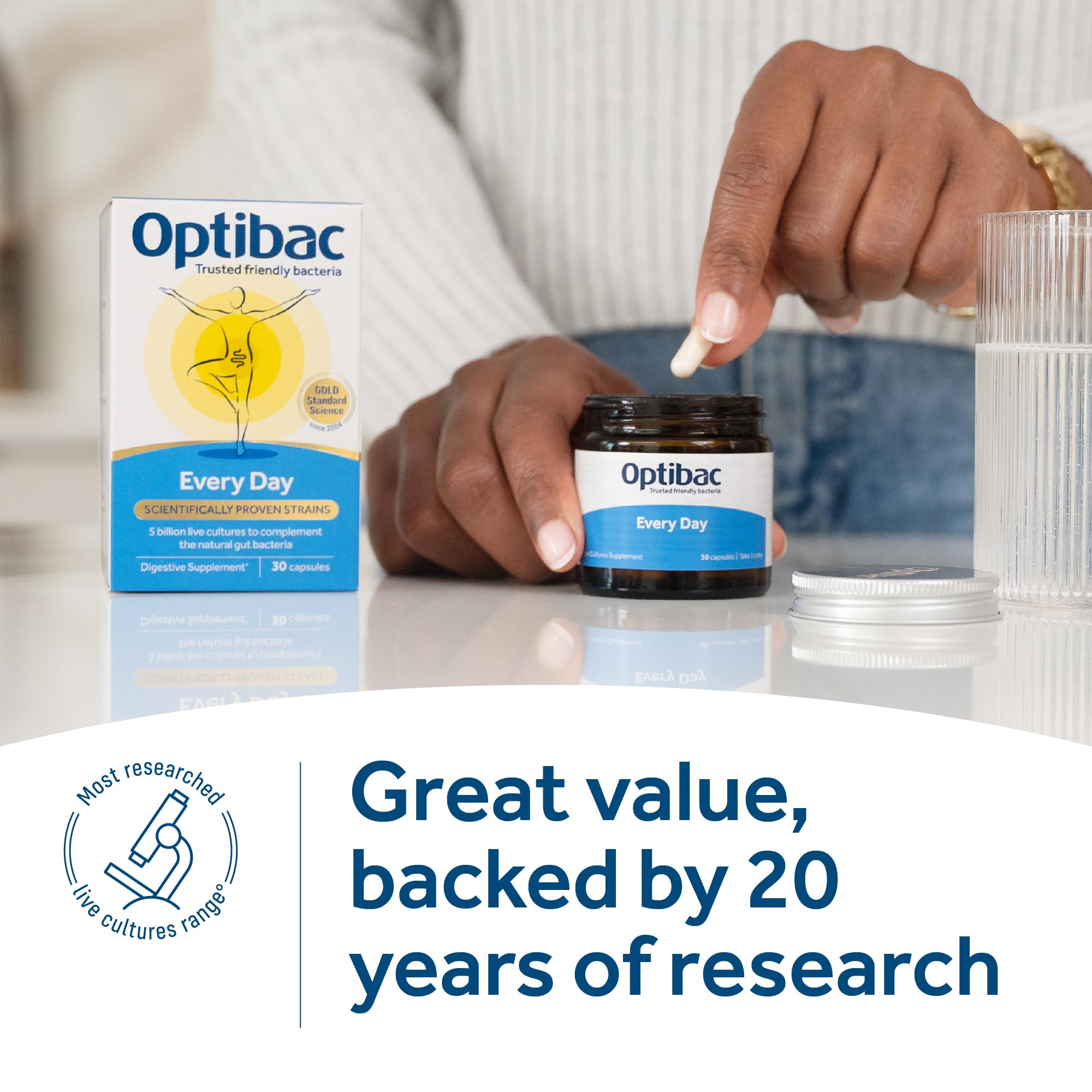 Optibac Every Day - Vegan Daily Digestive Supplement - 60 Capsules