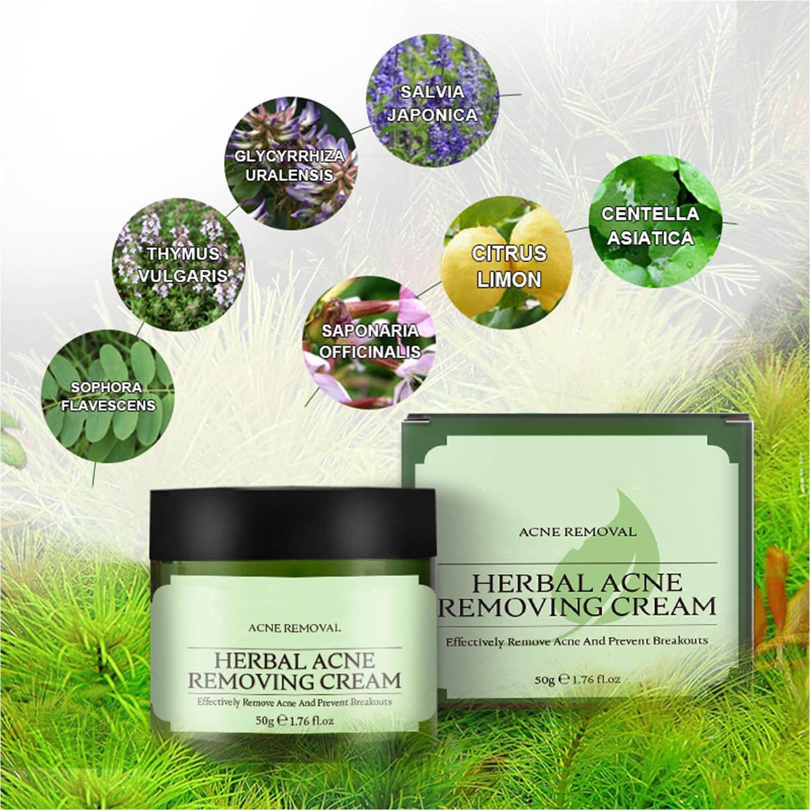 Herbal Acne Removing Cream,Professionally Remove Acne Marks,Gently Moisturize,Refreshing & Not Greasy,Improving Sensitive Skin Prone to Acne,Acne Scar Cream & Pimple Remover For All Skin Types