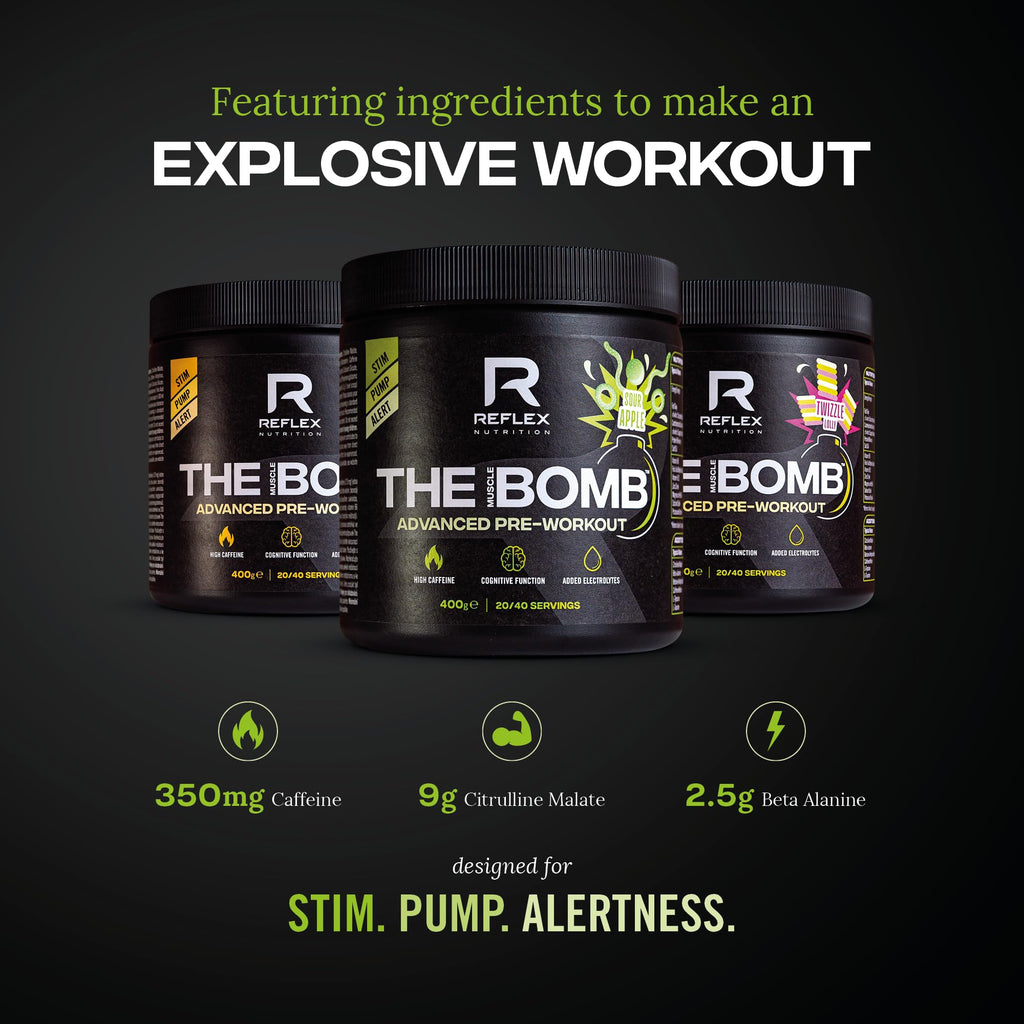 Reflex Nutrition The Muscle Bomb (40 serv) Sour Apple - Pre-Workout - Pre-Workout Booster