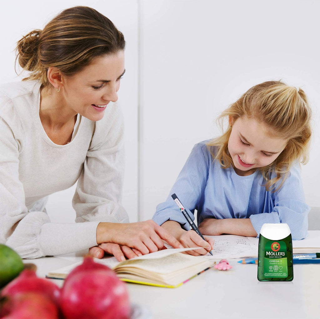 Moller?s ® | Omega 3 Kapseln | Fischöl | Skandinavische Omega-3 Nahrungsergänzungsmittel mit EPA, DHA, Vitamin A, D und E | 166 Jahre alte Marke | Gesundheit für jeden Tag | 112 Kapseln