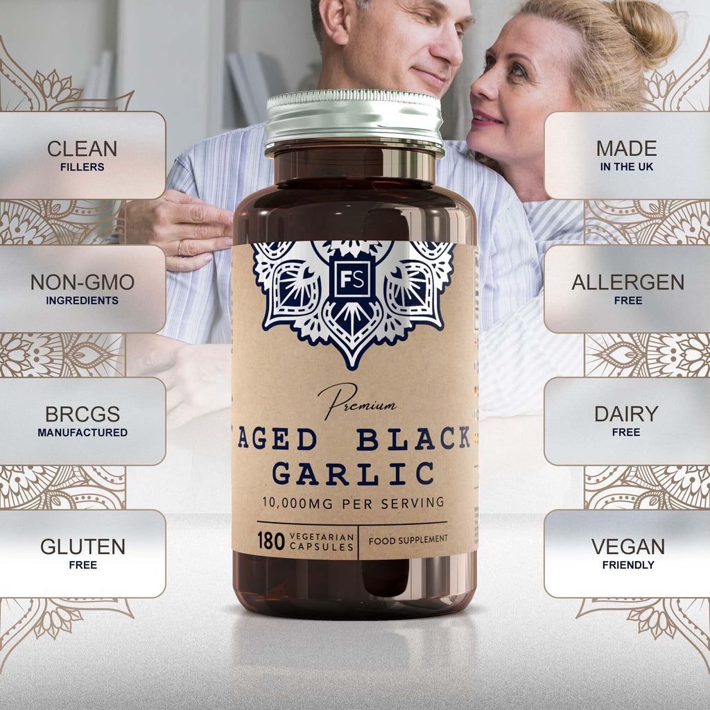 FS Aged Black Garlic Extract, 180 Capsules, 10,000mg High Strength