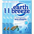 Earth Breeze Laundry Detergent Sheets Fragrance-Free - 180 Loads Eco Liquidless Soap - Travel-Friendly for Hot & Cold Cycles, Tackles Tough Stains & Odors - Gentle on Sensitive Skin, 90 Ct (3 Pack)