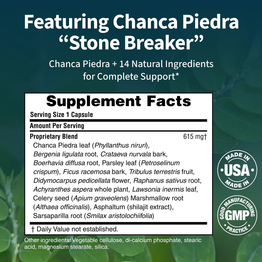Renavive Kidney Cleanse - Premium Kidney Support Supplement with Chanca Piedra Stone Breaker - Supports Natural Cleansing & Urinary Tract Health - 60 Capsules