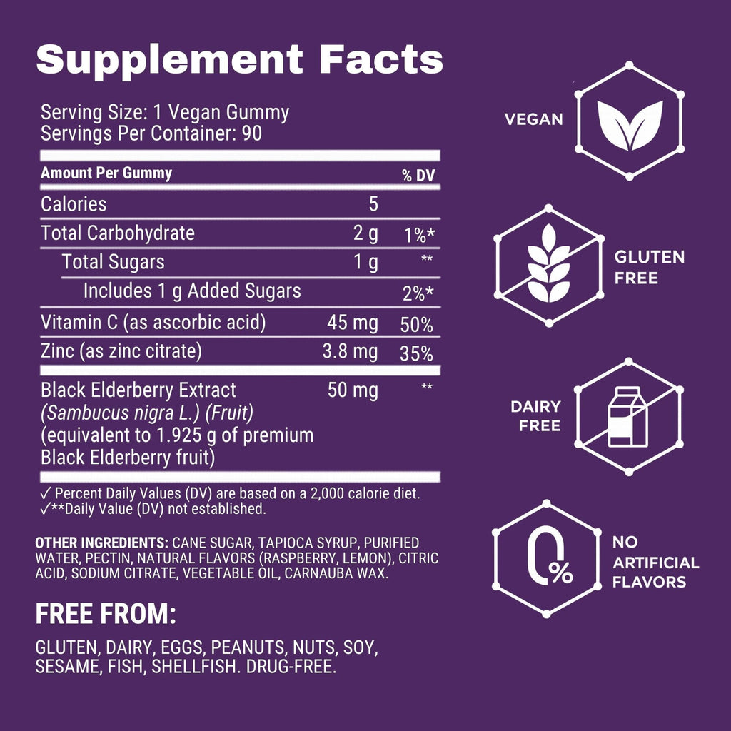 Sambucol Elderberry Gummies - Immune Support Supplement - 90 Count