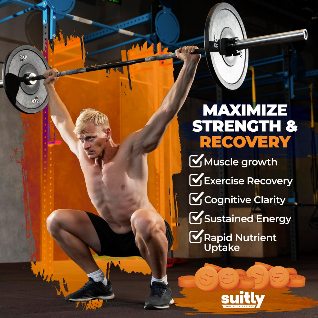 Suitly Creatine Gummies | 5g Ultra-Micronized Creatine Monohydrate | Made with Certified Organic Ingredients | Vegan, Sugar Free, Non GMO & Gluten Free | 120 Gummies | Organic Orange Flavor