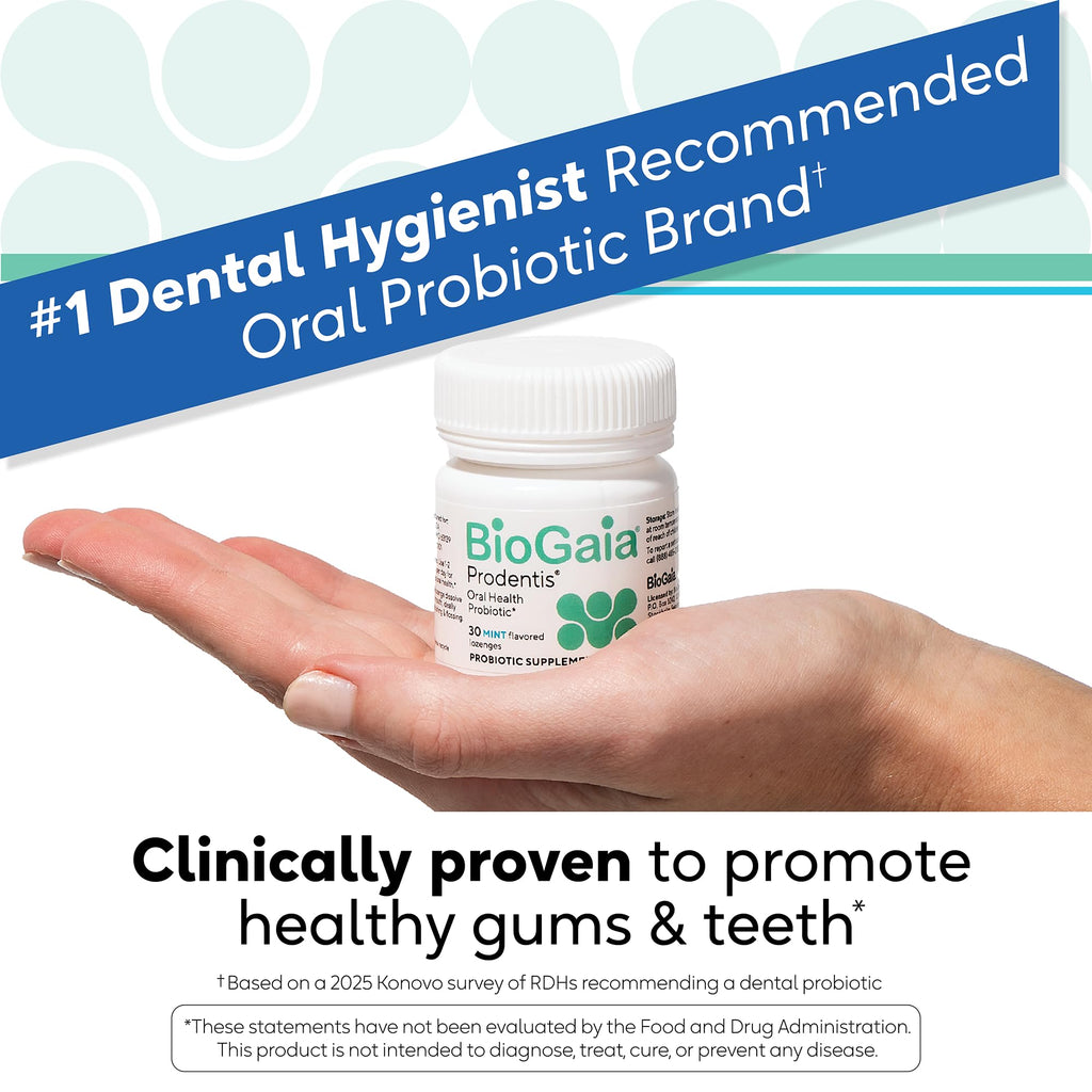 BioGaia Prodentis 3-Pack | Dental Probiotic Lozenges | Promote Healthy Gums & Teeth | Defend Against Dental Problems | Replenish Oral Microbiome | Improve Oral Health | Mint Flavor | 90 Day Supply