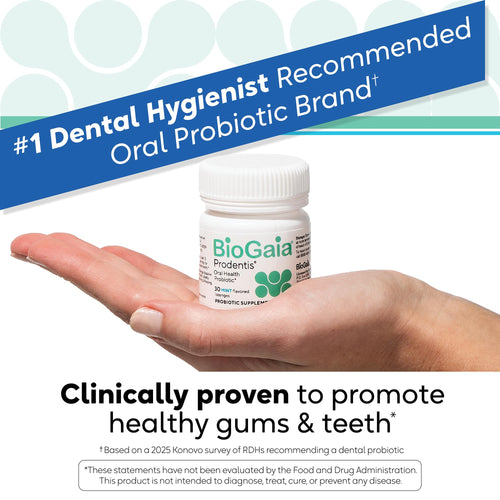 BioGaia Prodentis 3-Pack | Dental Probiotic Lozenges | Promote Healthy Gums & Teeth | Defend Against Dental Problems | Replenish Oral Microbiome | Improve Oral Health | Mint Flavor | 90 Day Supply