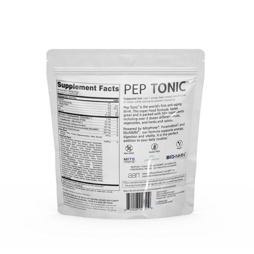 Advanced Bionutritionals Pep Tonic Powdered Superfood Formula 50 Fruits, Vegetables, Herbs, and Superfoods - Vegan, Vegetarian - 9.84 OZ - 279 g