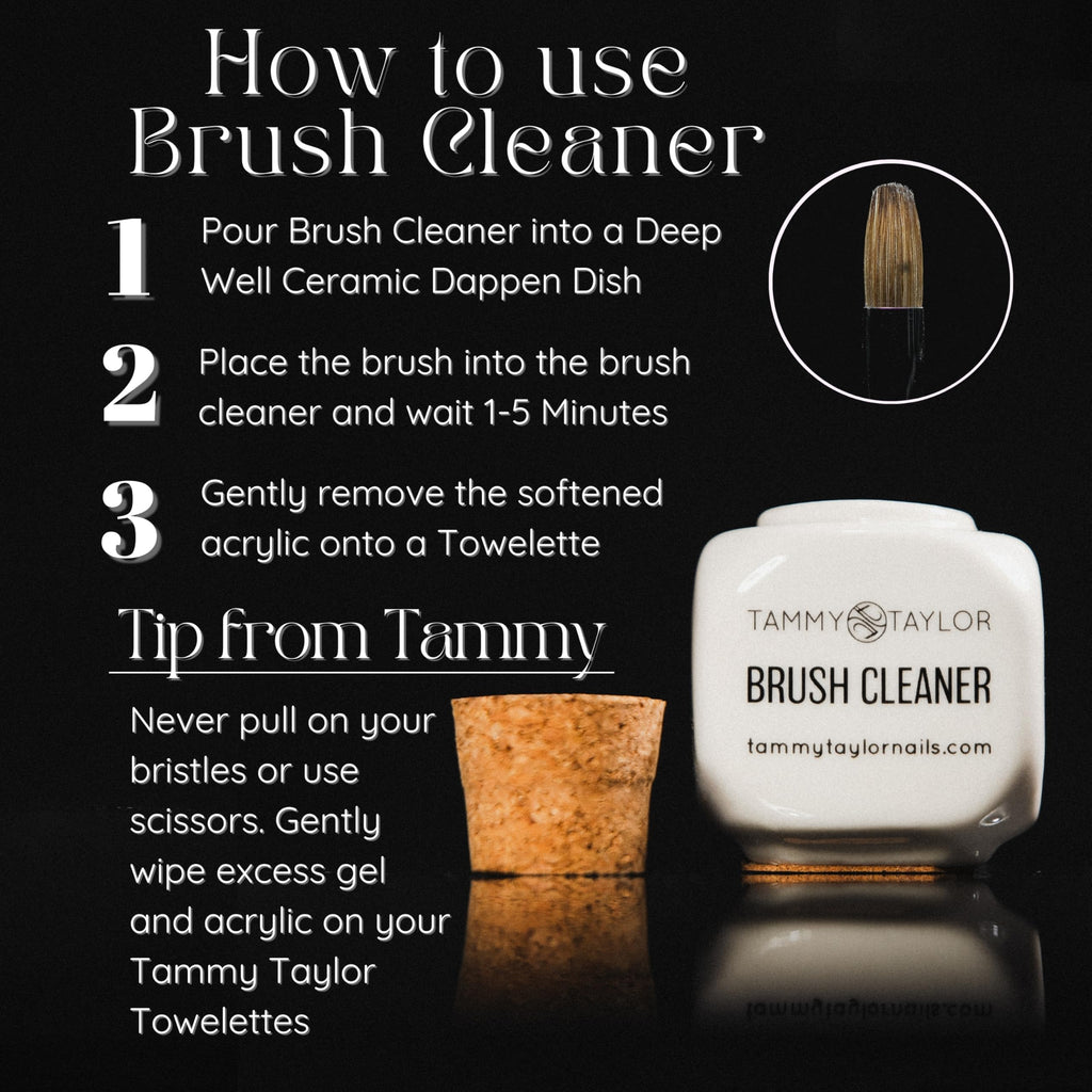 Tammy Taylor Kolinsky Acrylic Nail Brush | Real Sable, Professional Nail Brushes for Acrylic Application | Medium