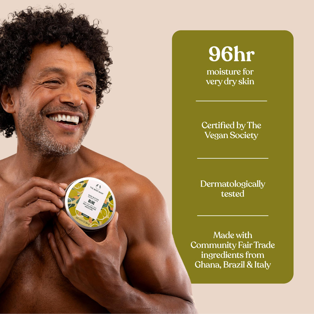 The Body Shop Olive Body Butter – Nourishing & Moisturizing Skincare for Very Dry Skin – Vegan – 6.75 oz